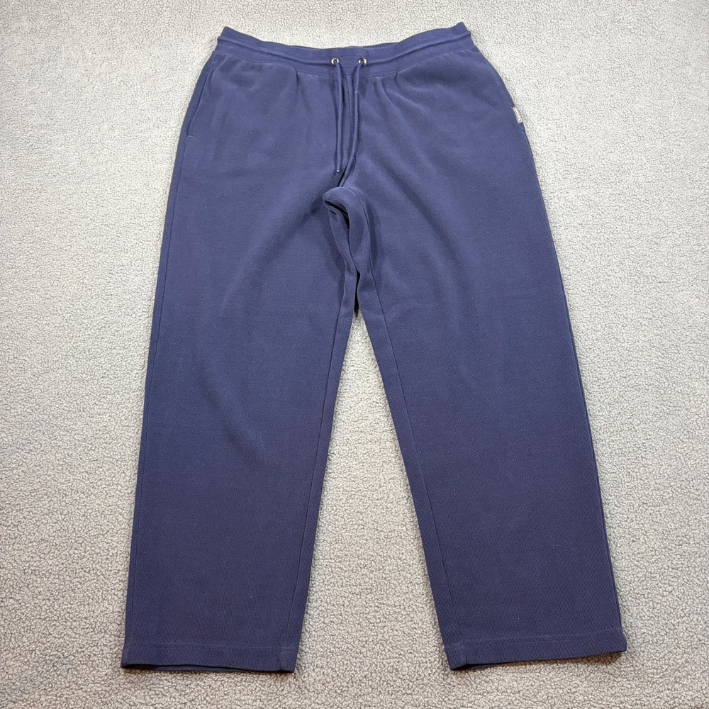 Eddie Bauer Lounge Pants Mens XL Navy Blue Waffle Knit Drawstring EM35KB010C